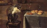 Details of Monkeys in a Tavern David Teniers